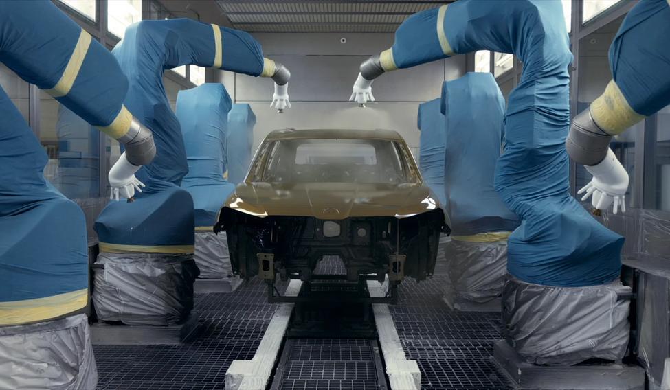 Výroba vozů Škoda v Mladé Boleslavi.