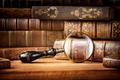 Old,Books,And,Antique,Magnifying,Glass,On,A,Wooden,Background.