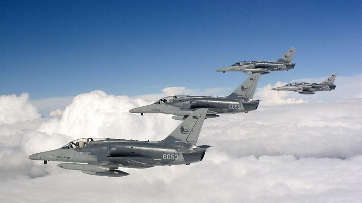 Čtveřice jednomístných strojů L-159 Alca. To je podle armády maximální počet, který může ze svých čáslavských hangárů dodat Kyjevu.