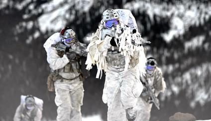 U.S. Navy SEALs Winter camouflage operations