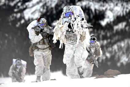 U.S. Navy SEALs Winter camouflage operations