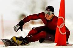 Olympijský moment. Ryan Wedding během tréninkové jízdy v Salt Lake City v roce 2002.