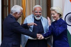 European Commission President von der Leyen and European Council President Costa visit India