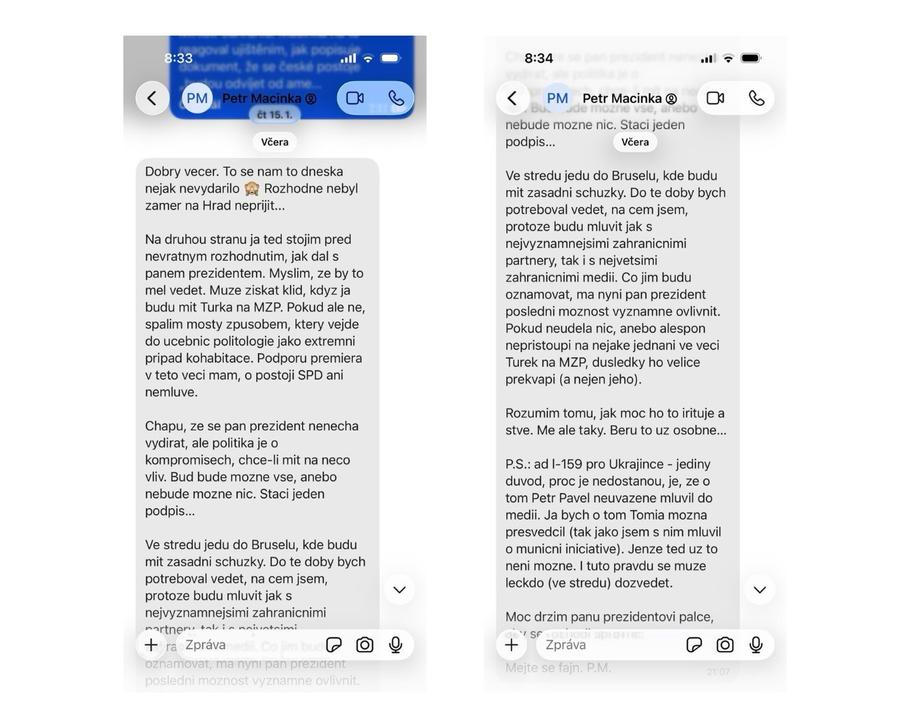 SMS, Petr Pavel, Petr Macinka