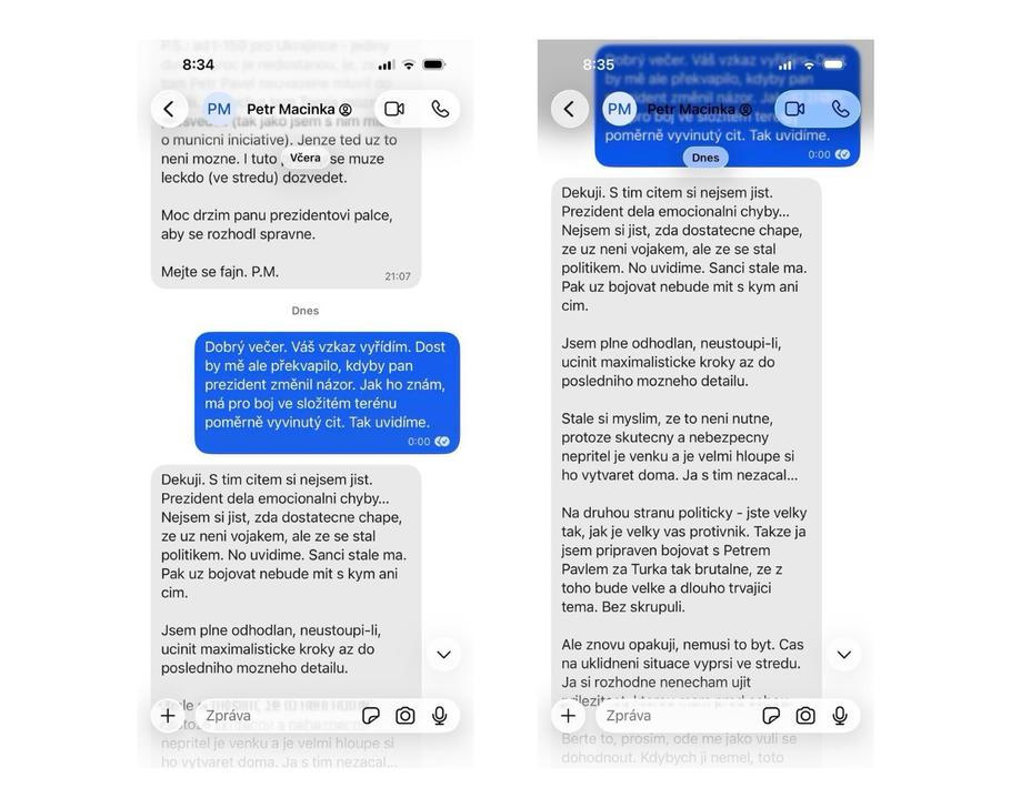 SMS, Petr Pavel, Petr Macinka