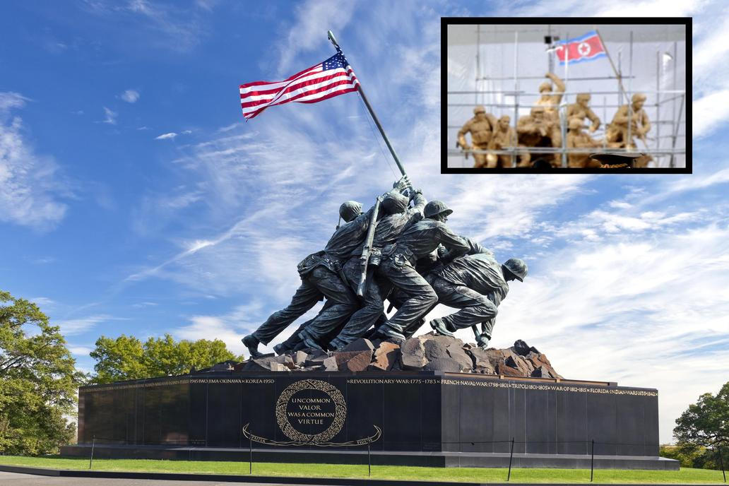 AK-12 ve zlatě a Kim v roli kurátora: studio Mansudae oslavuje válku v pompézním realismu