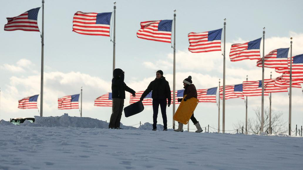 Washington after a weekend snowstorm