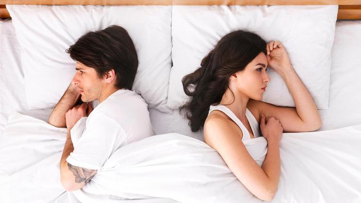 Relationship,Problems.,Upset,Couple,Ignoring,Each,Other,,Lying,Back,To