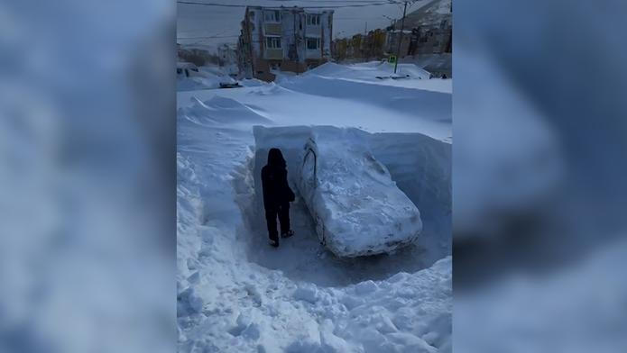 Kamčatku zasypal sníh