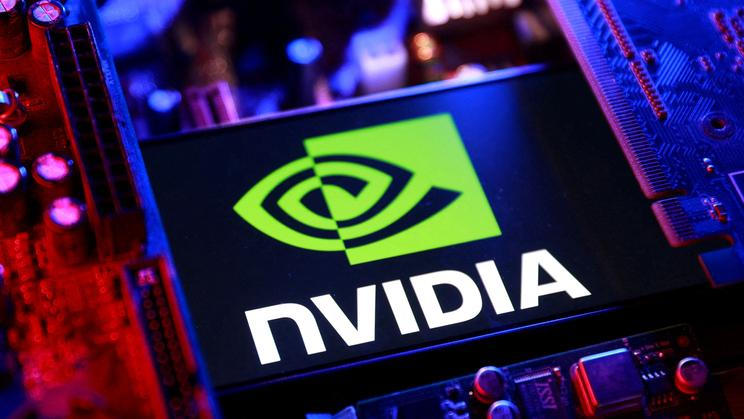 FILE PHOTO: Illustration shows NVIDIA logo and computer motherboard