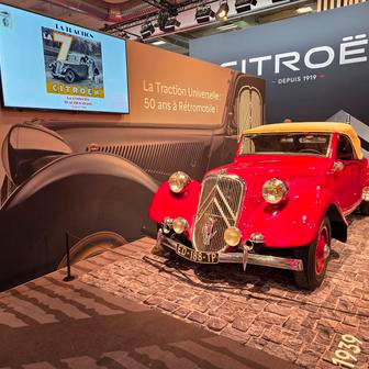 Kabriolet Traction Avant 15-6 se objevil na vůbec prvním ročníku výstavy Retromobile v Paříži v roce 1976. 