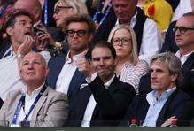 Nadšený Rafael Nadal sleduje finále Australian Open 2026