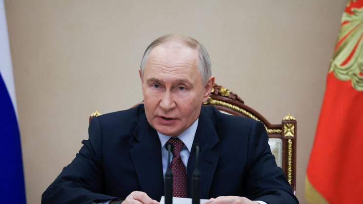 Russian President Vladimir Putin chairs a meeting in Moscow