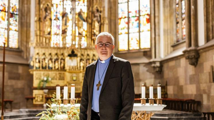 Nový brněnský biskup Pavel Konzbul na konci června 2022 v rozhovoru pro Aktuálně.cz