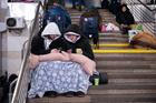 Ukrainians shelter in Kyiv subway during Russian overnight attack