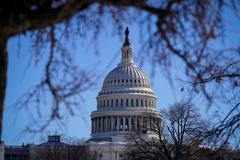 Kapitol Spojených států amerických. Sídlo Senátu a Sněmovny reprezentantů.