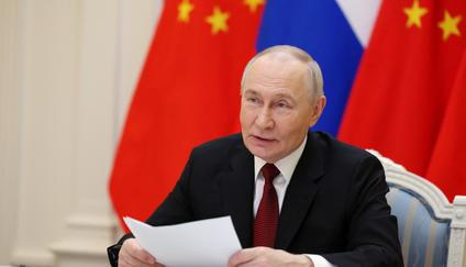 Russia's President Putin holds talks via video link with China's President Xi