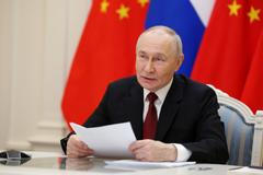 Russia's President Putin holds talks via video link with China's President Xi