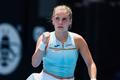 Sara Bejlek of Czech Republic celebrates after getting a point during Round 32 Womens ASB Classic Tennis Tournament at