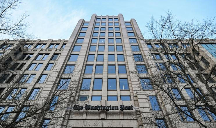 Budova deníku The Washington Post v americkém Washingtonu, D.C