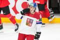 Prague, Czech Republic. 26th May, 2024. David Pastrnak of Czechia celebrating after scoring a goal during IIHF Ice Hockey World Championship 2024 final match between Sweden and Poland at O2 Arena Prague, Czech Republic Final score; Switzerland 0:2 Czechia