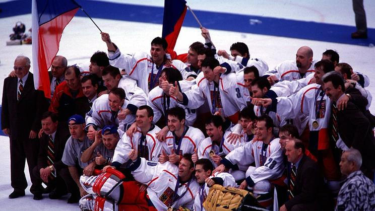 Čeští hokejoví šampioni z olympijského Nagana 1998