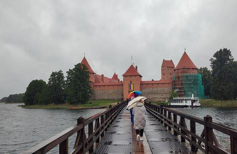 Litva Lotyšsko Estonsko Pobaltí Léto s Aktuálně Trakai