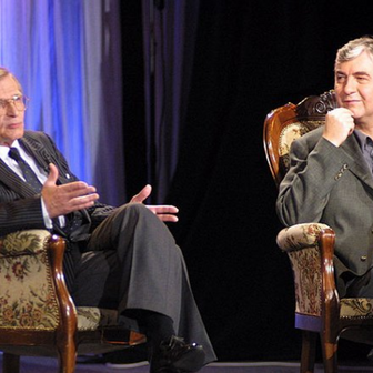 Do televizní talk show Na kus řeči si Miroslav Donutil zval různé hosty. Jedním z nich byli i herec Jiří Kodet.