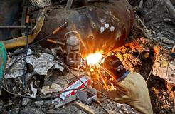 Kyjev sevřený ledem, teplárna leží v troskách