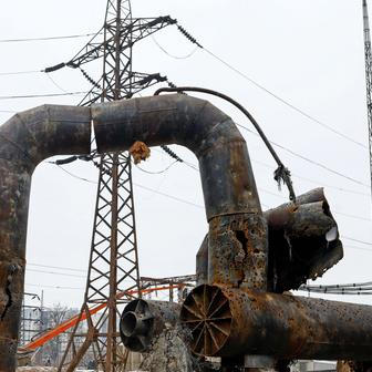 Kyjev sevřený ledem, teplárna leží v troskách