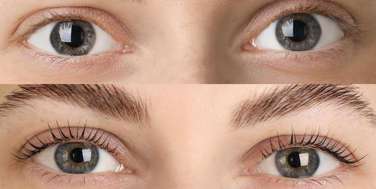 Řasy a obočí
