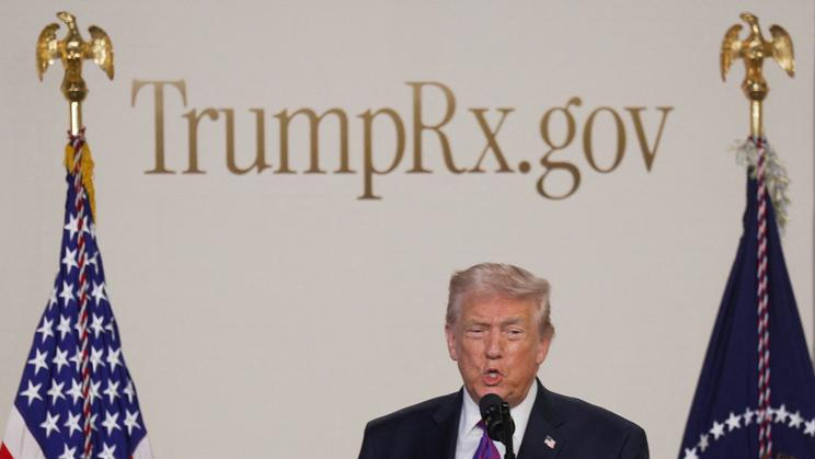 U.S. President Donald Trump unveils the TrumpRx drug discount site