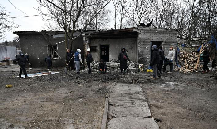 Aftermath of a Russian drone attack in Zaporizhzhia