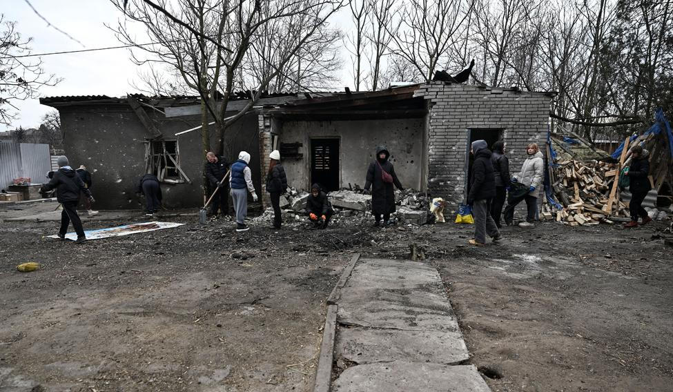 Aftermath of a Russian drone attack in Zaporizhzhia