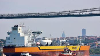 FILE PHOTO: Rosneft's Russian-flagged crude oil tanker Vladimir Monomakh transits the Bosphorus