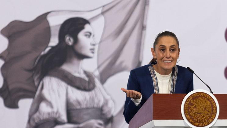 Daily morning press conference of Mexican president Claudia Sheinbaum in Mexico City