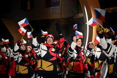 Nástup českých olympioniků v Cortině d’Ampezzo