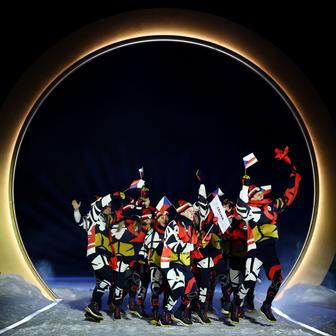 Nástup českých olympioniků v Predazzu