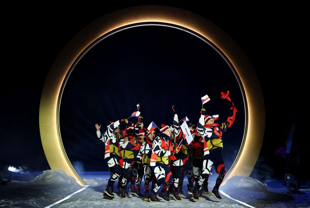 Nástup českých olympioniků v Predazzu