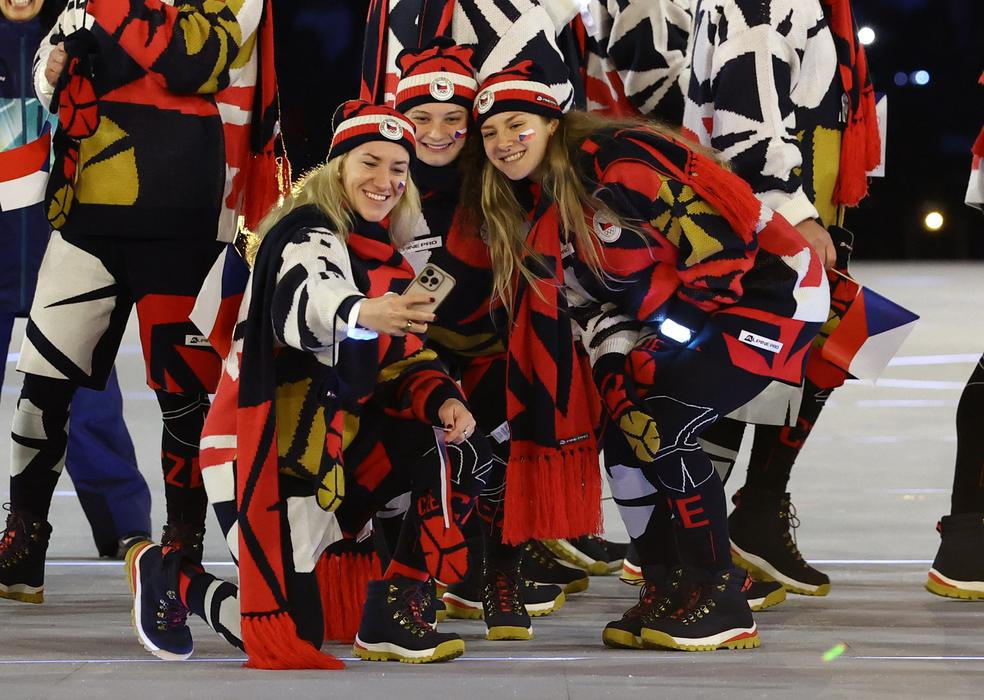 Nástup českých olympioniků v Miláně