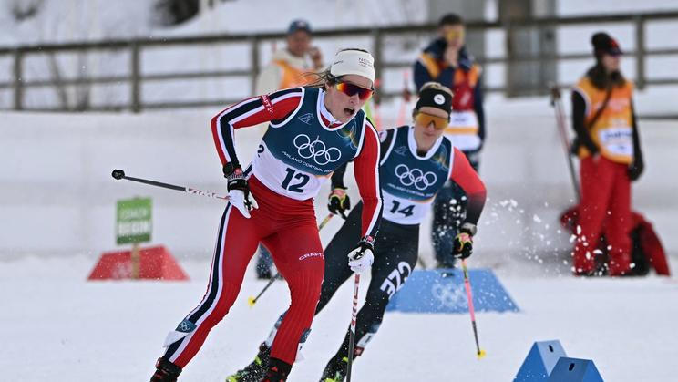 Kateřina Janatová (vpravo) společně s Norkou Kristin Austgulen Fosnaesovou.