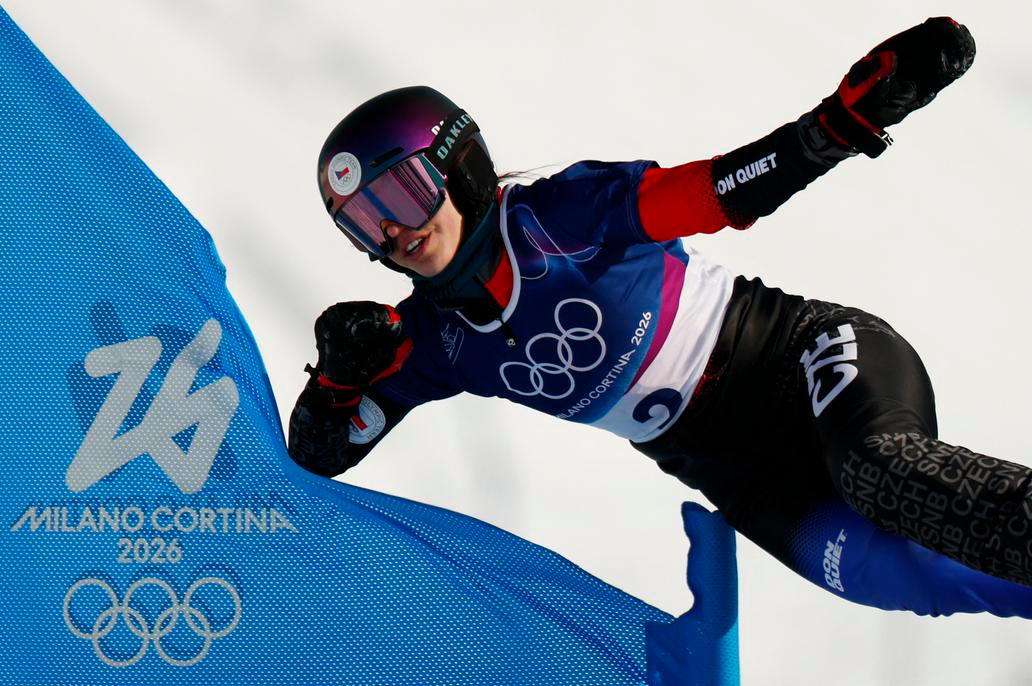 Zuzana Maděrová ve finále paralelního obřího slalomu na ZOH 2026