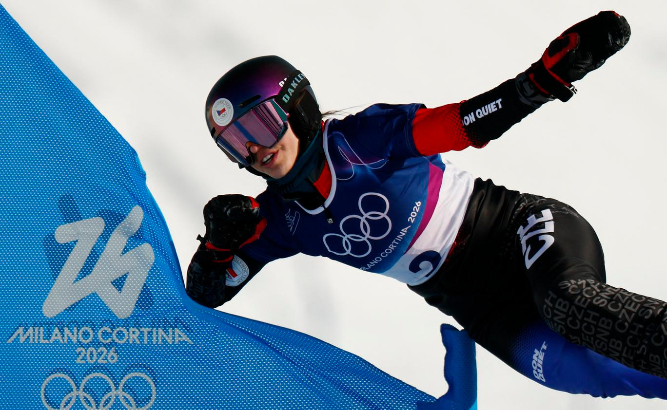 Zuzana Maděrová ve finále paralelního obřího slalomu na ZOH 2026