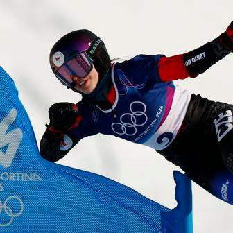 Zuzana Maděrová ve finále paralelního obřího slalomu na ZOH 2026