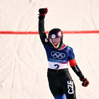 Zuzana Maděrová ve čtvrtfinále paralelního obřího slalomu na ZOH 2026