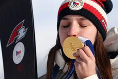 Snowboard - Women's Parallel Giant Slalom Victory Ceremony
