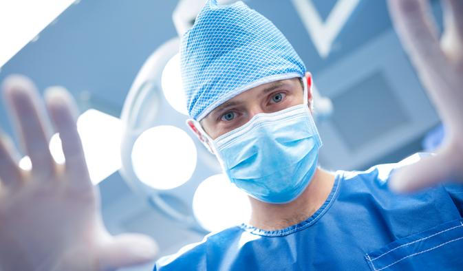 Portrait of surgeon in operation room