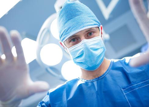 Portrait of surgeon in operation room