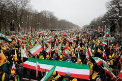 Iranian opposition group protests in Berlin