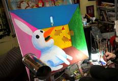 Dítě v kaluži, Bílý králík u svíčky, nahlédněte do mrazivého kyjevského ateliéru